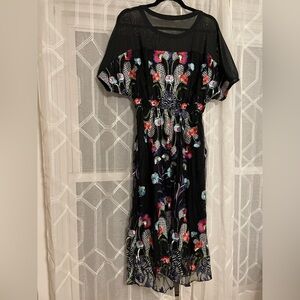 Anthropologie Eva Franco Floral Embroidered Dress